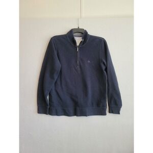 Brooks Brothers Knit Sweater Quarter Zip Navy Men's‎ M Casual